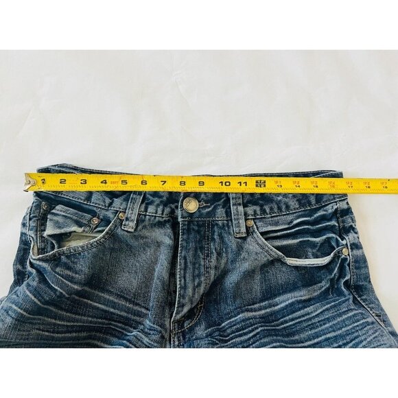 Machine Womens Straight Jeans Blue Denim Mid Rise Medium Wash 5 Pocket Size 32 - Picture 5 of 8